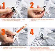 Lockoz Safe Clip-on Shoelace Knot - White