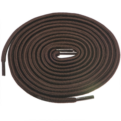 Birch's 1/5" Thick Tough and Heavy Duty Round Boot Shoelaces - Dark Brown