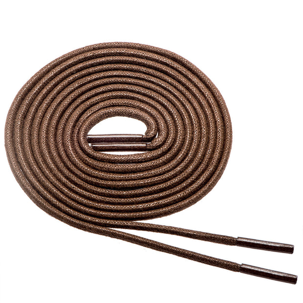 Birchs 3/32 Thin Premium Round Waxed Cotton Dress Shoelaces - Light Brown Birchs 3/32 Thin Premium Round Waxed Cotton Dress Shoelaces - Light Brown