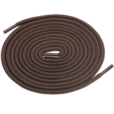 Birch's 1/5" Thick Tough and Heavy Duty Round Boot Shoelaces  - Medium Brown