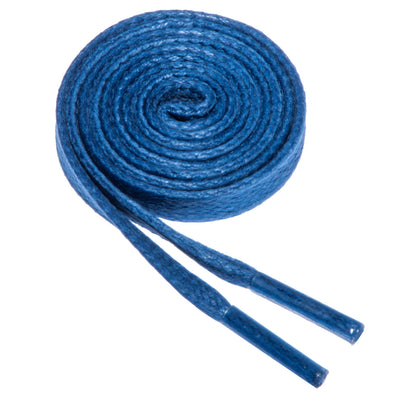 Birch's Flat Waxed Cotton Shoelace - Blue