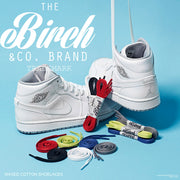 Birch's Flat Waxed Cotton Shoelace - White