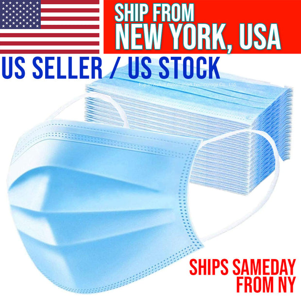 50 PCS DISPOSABLE FACE MASK - LACETEC SPECIAL DEAL - FAST SHIPPING FROM NY