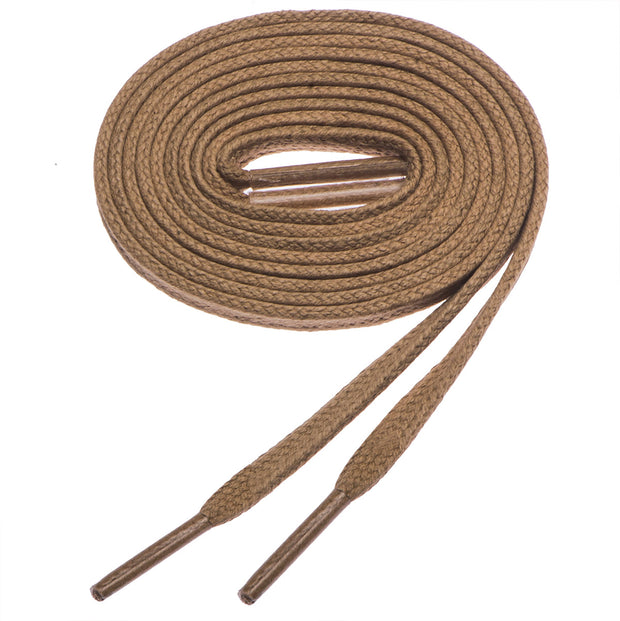 Birchs 7/32" Flat Thin Premium Waxed Cotton Shoelaces for Dress Boot and athletic shoes - Tan Birchs 7/32" Flat Thin Premium Waxed Cotton Shoelaces for Dress Boot and athletic shoes - Tan